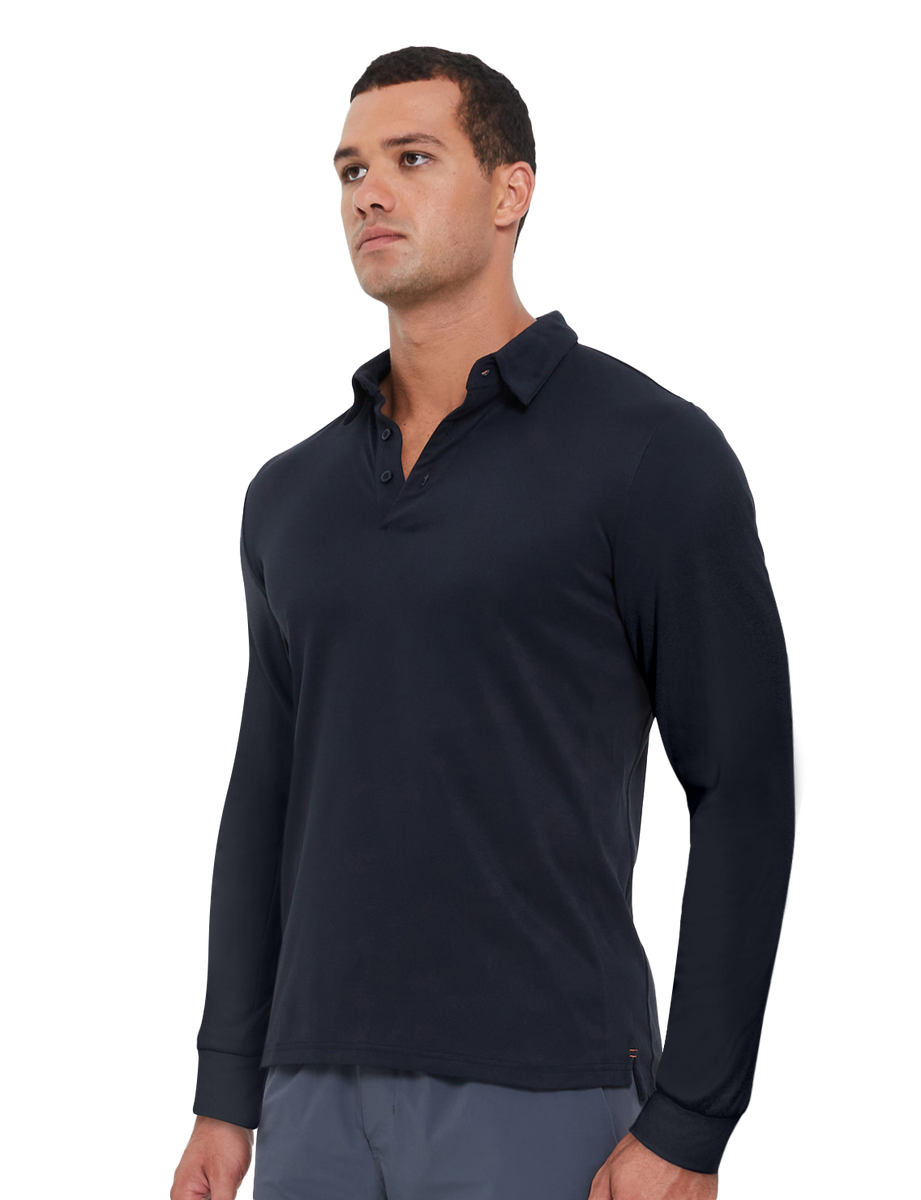 Men's Dri-Fit Performance Polo Long Sleeve - White