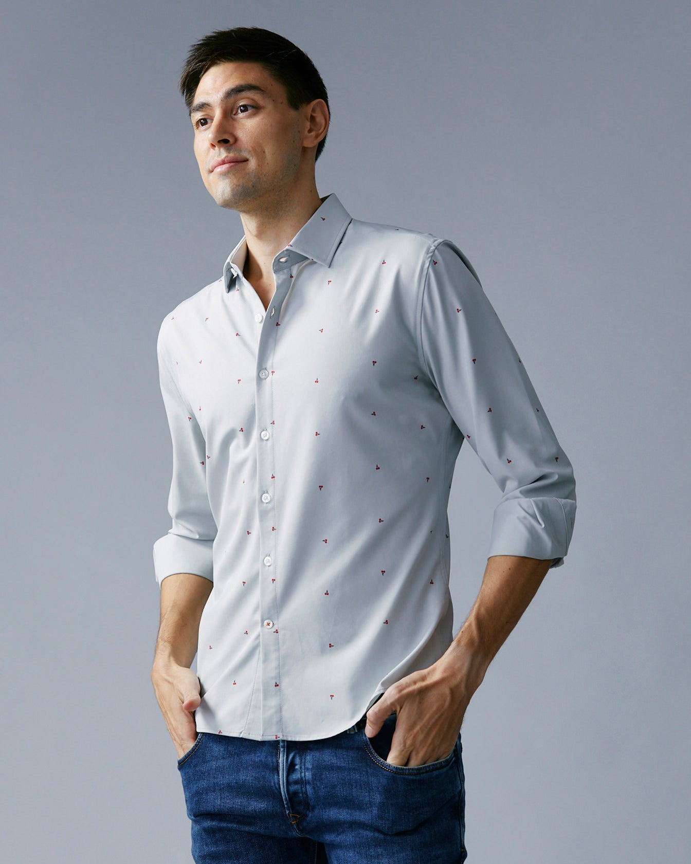 Performance Dress Shirts for Men Moisture Wicking, Wrinkle Free XXL / | Navy Windowpane Performance Dress Shirts for Men Moisture Wicking, Wrinkle Free XXL / | Navy Windowpane