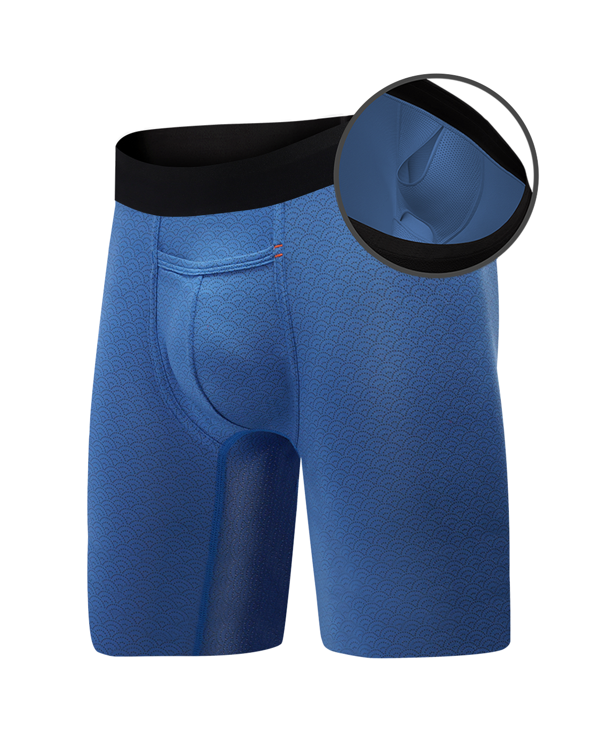 Men Pouch Boxer Briefs Shorts Long Sheath Sleeve Underwear