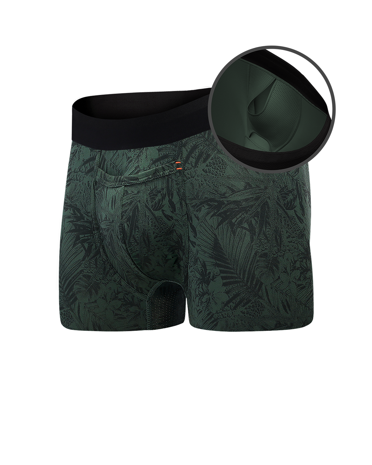 Mens Bulge Ball Pouch Underwear Sexy Boxer Briefs Underpants Medium Green