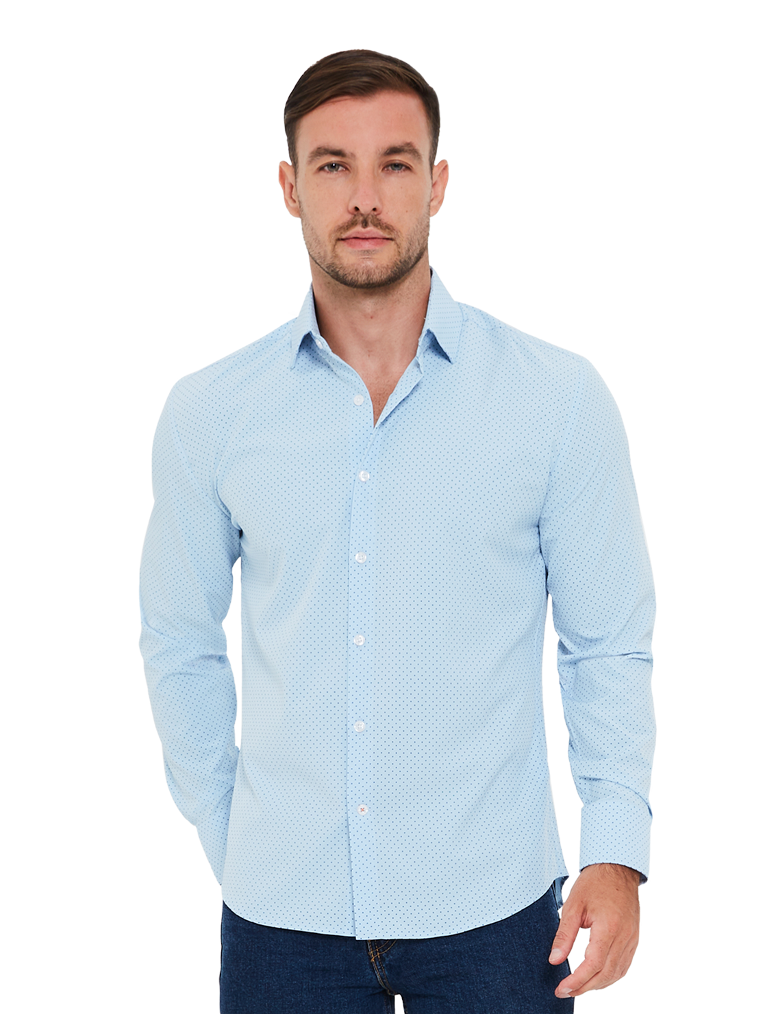 All Citizens Performance Dress Shirts for Men Moisture Wicking Wrinkle Free M Cherries ON GRAY