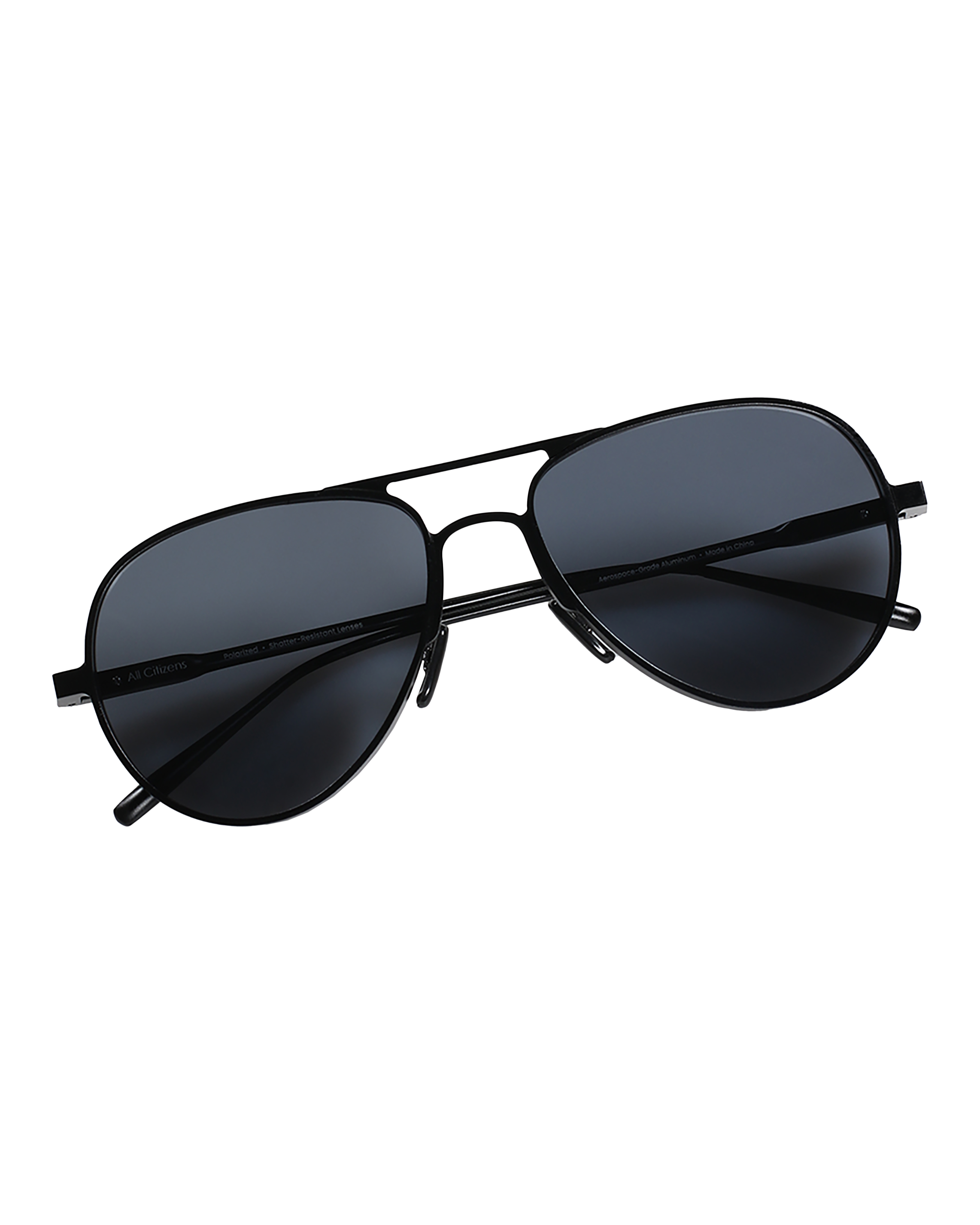 Xezo UV 400 Titanium Polarized Aviator Glasses with Steel Cable Wire, Dark Grey