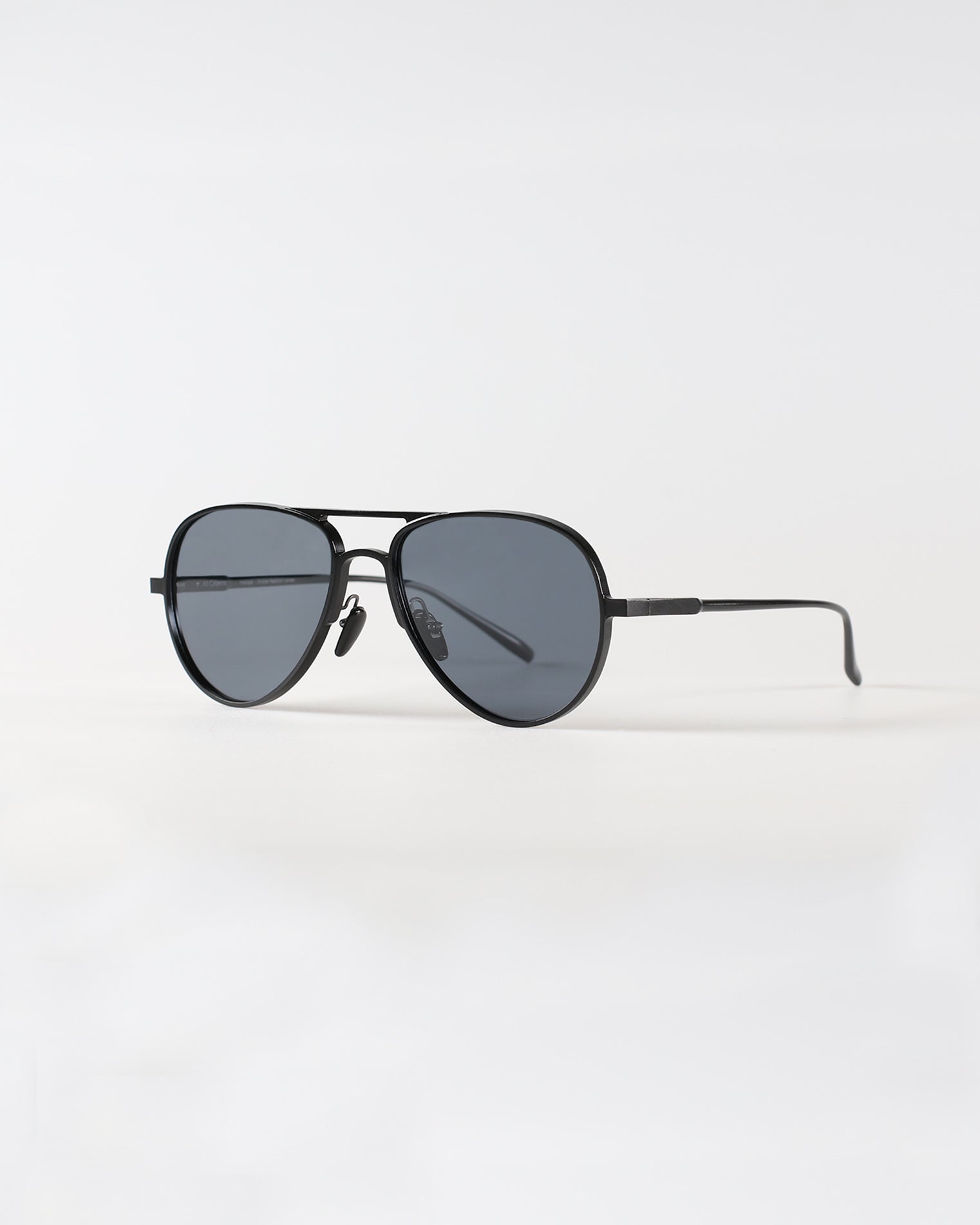 Xezo UV 400 Titanium Polarized Aviator Glasses with Steel Cable Wire, Dark Grey