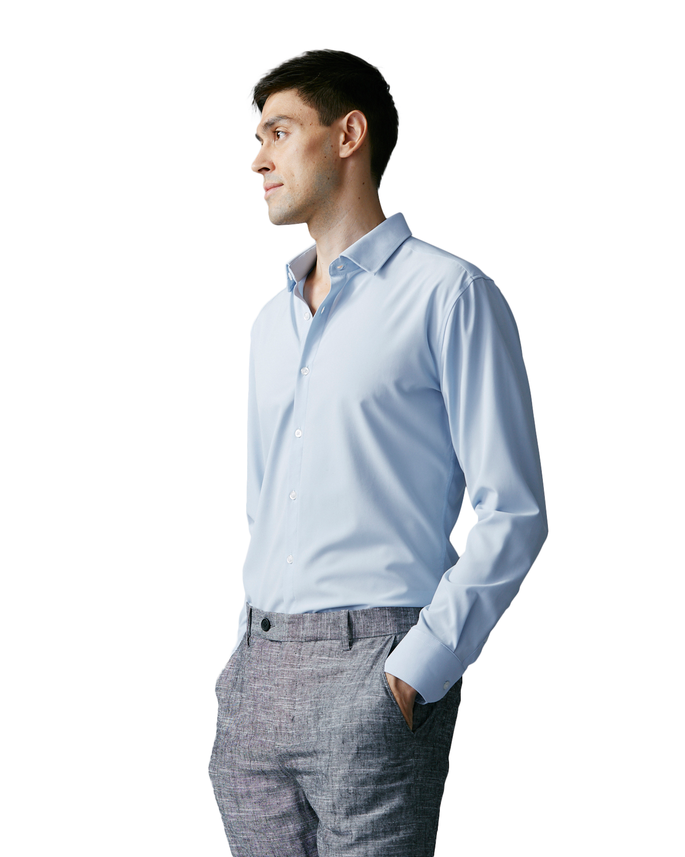 Performance Dress Shirts for Men – Moisture Wicking, Wrinkle Free M / Premium Men's Apparel by All Citizens | Cherries (ON Gray)
