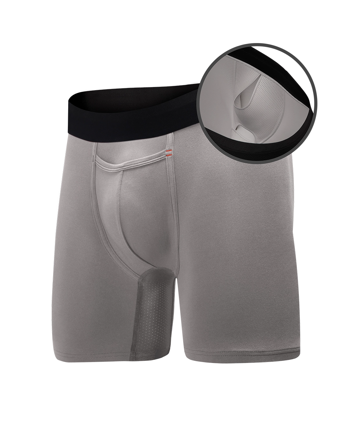Pouch Sweat Proof Mens Boxer Briefs with Sweat Pads and Silver